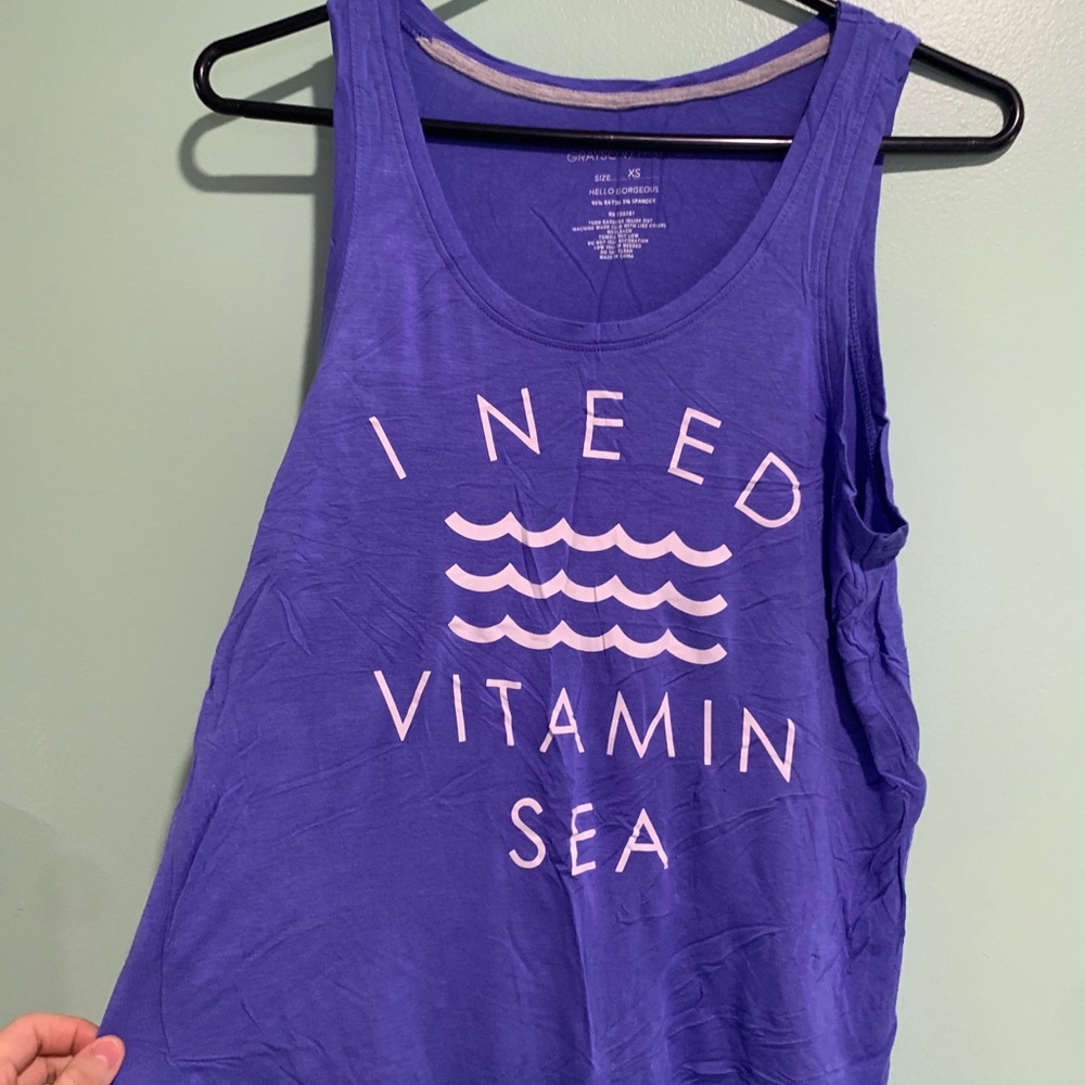 Blue Nautical Tank Top